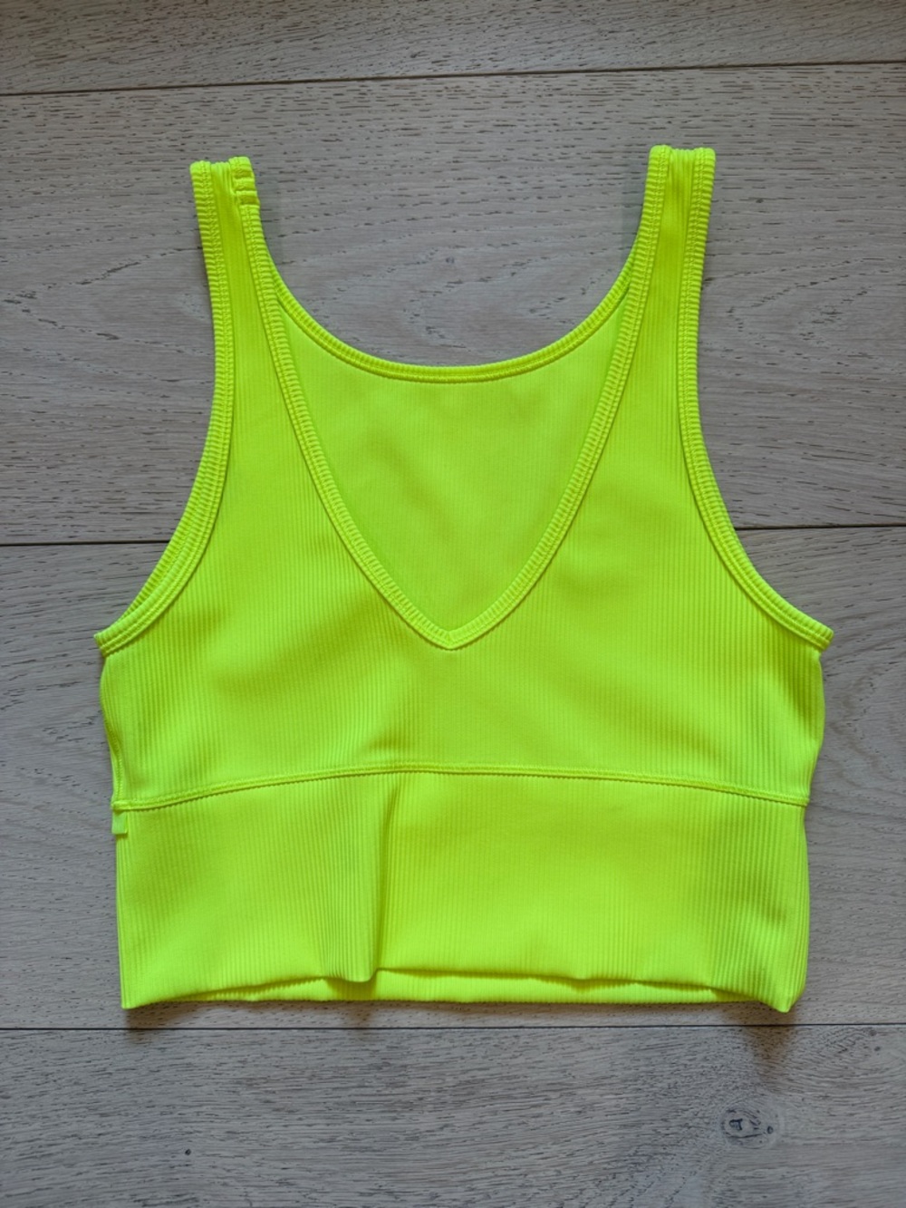 Lululemon Power Pivot Ribbed Tank in Highlight Yellow Size 8 - Picture 2 of 11